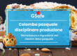 Colomba di Pasqua con glassa e mandorle, accompagnata da un'infografica del Gruppo Ge.Ma. sulla normativa di produzione ed etichettatura del dolce tradizionale