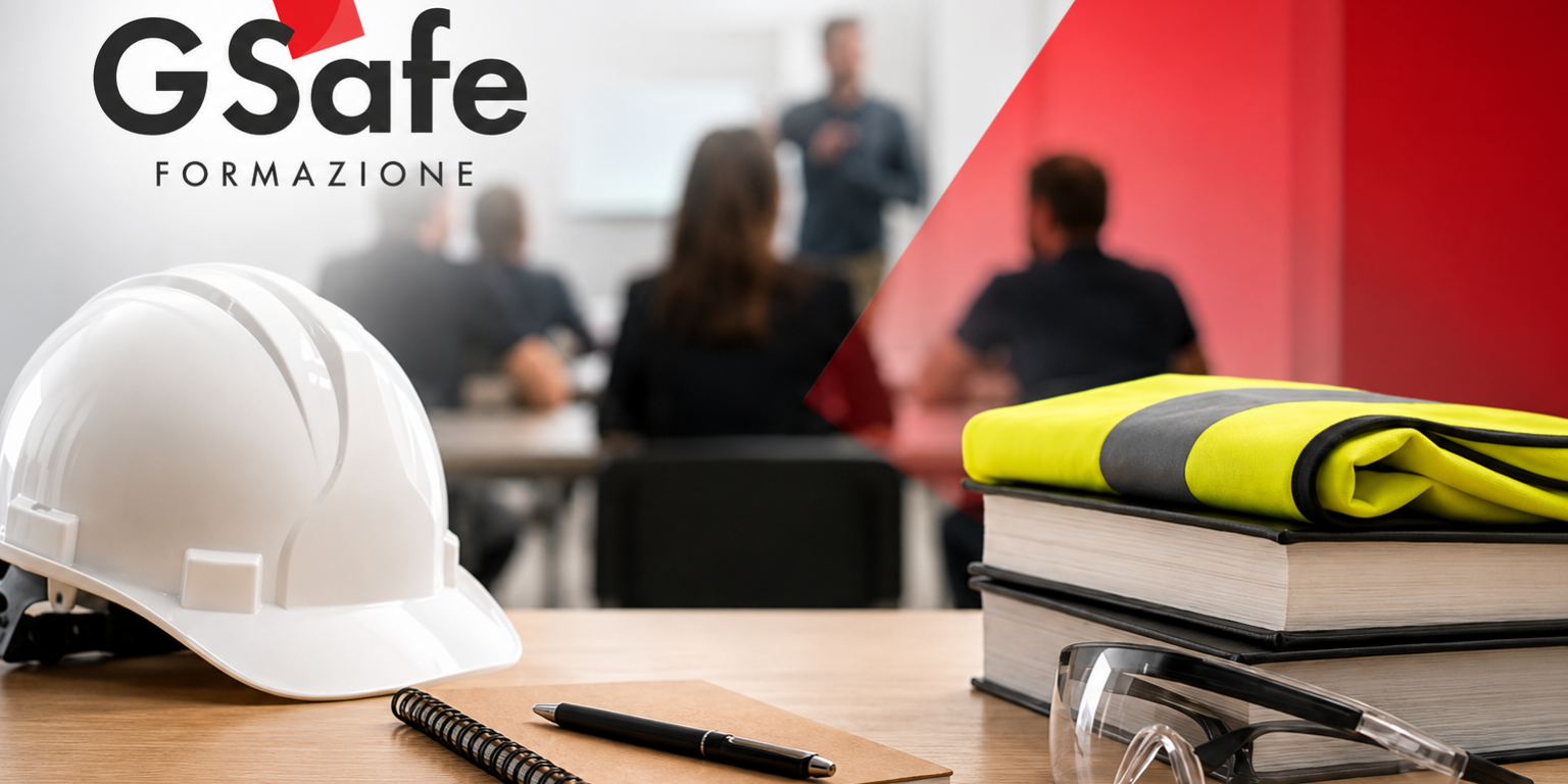 GSafe Formazione – corsi di sicurezza sul lavoro, aggiornamento professionale e formazione obbligatoria per aziende e lavoratori, con DPI e attività formative in aula.